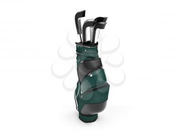 Royalty Free Clipart Image of a Bag of Golf Clubs
