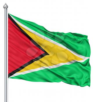 Royalty Free Clipart Image of the Flag of Guyana