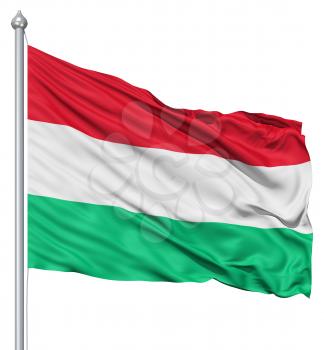 Royalty Free Clipart Image of the Flag of Hungary