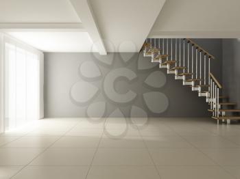 Royalty Free Clipart Image of the Interior of a Room