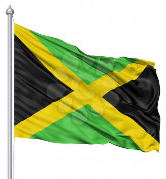 Royalty Free Clipart Image of the Flag of Jamaica