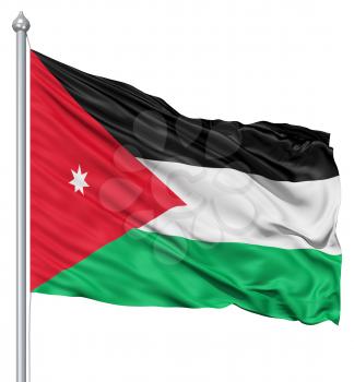 Royalty Free Clipart Image of the Flag of Jordan
