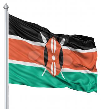 Royalty Free Clipart Image of the Flag of Kenya