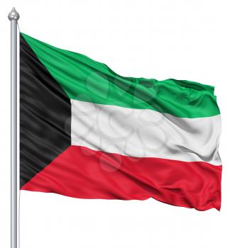 Royalty Free Clipart Image of the Flag of Kuwait