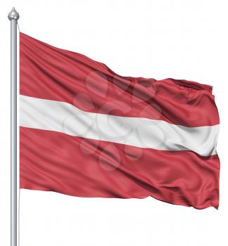 Royalty Free Clipart Image of the Flag of Latvia