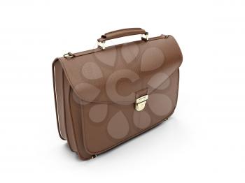 Royalty Free Clipart Image of a Leather Briefcase