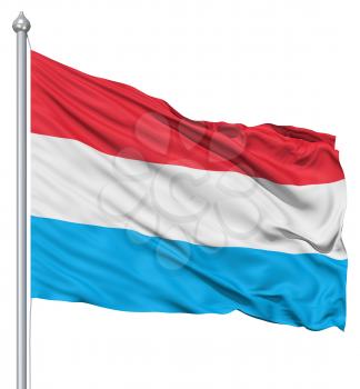 Royalty Free Clipart Image of the Flag of Luxembourg