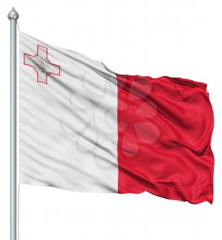 Royalty Free Clipart Image of the Flag of Malta