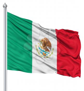 Royalty Free Clipart Image of the Flag of Mexico