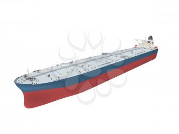 Royalty Free Clipart Image of an Oil Tanker