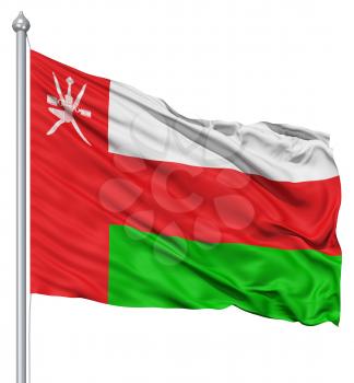 Royalty Free Clipart Image of the Flag of Oman