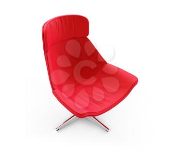 Royalty Free Clipart Image of a Red Chair