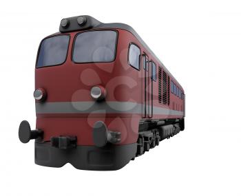 Royalty Free Clipart Image of a Diesel Train