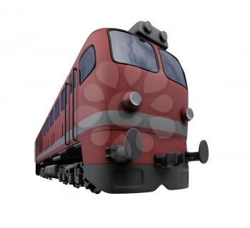 Royalty Free Clipart Image of a  Diesel Train