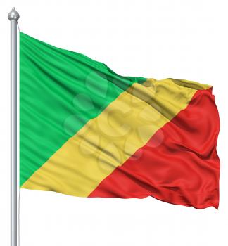 Royalty Free Clipart Image of the Republic of the Congo Flag