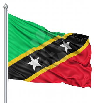 Royalty Free Clipart Image of the Flag of Saint Kitts and Nevis