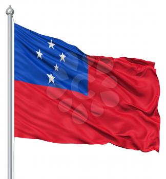 Royalty Free Clipart Image of the Flag of Samoa