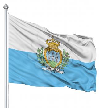 Royalty Free Clipart Image of the Flag of San Marino