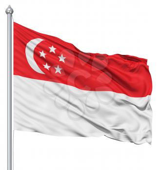 Royalty Free Clipart Image of the Flag of Singapore 