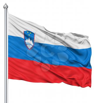 Royalty Free Clipart Image of the Flag of Slovenia