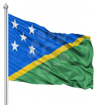 Royalty Free Clipart Image of the Flag of Solomon Islands