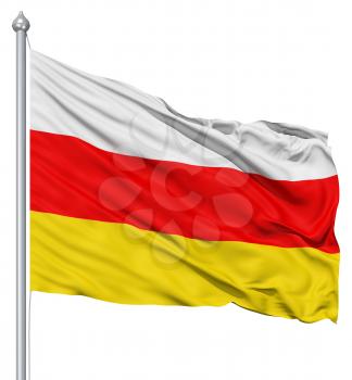 Royalty Free Clipart Image of the Flag of South Ossetia
