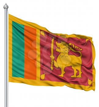 Royalty Free Clipart Image of the Flag of Sri Lanka