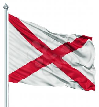 Royalty Free Clipart Image of the Flag of Alabama