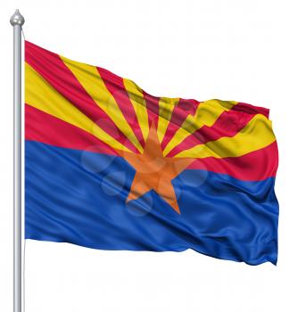 Royalty Free Clipart Image of the Flag of Arizona