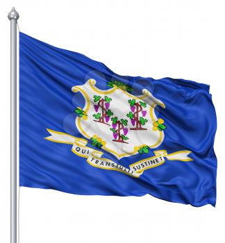 Royalty Free Clipart Image of the Flag of Connecticut