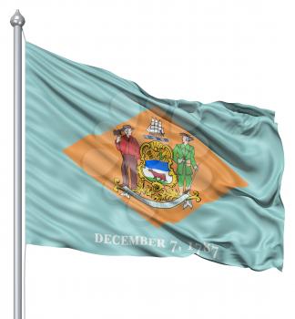 Royalty Free Clipart Image of the Delaware Flag