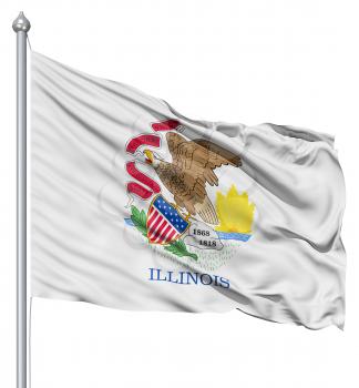 Royalty Free Clipart Image of the Flag of Illinois