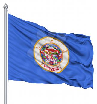 Royalty Free Clipart Image of the Flag of Minnesota