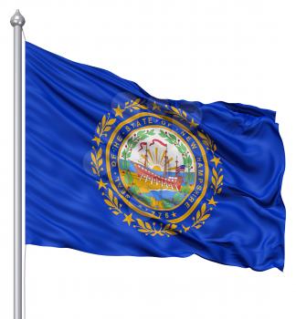 Royalty Free Clipart Image of the Flag of New Hampshire