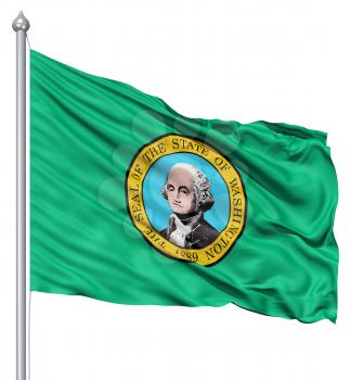 Royalty Free Clipart Image of the Washington Flag