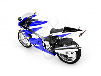 Royalty Free Clipart Image of a Motorcycle 