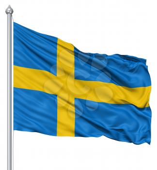 Royalty Free Clipart Image of the Flag of Sweden