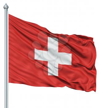 Royalty Free Clipart Image of the Flag of Switzerland