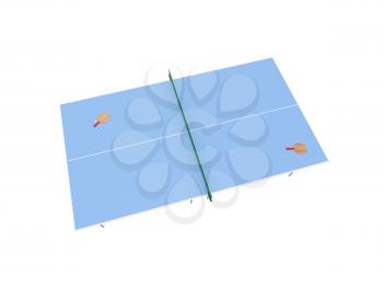 Royalty Free Clipart Image of Table Tennis