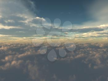Royalty Free Clipart Image of a Blue Sky
