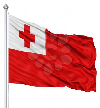 Royalty Free Clipart Image of the Flag of Tonga