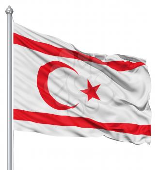 Royalty Free Clipart Image of the Flag of the Turkish Republic of Northern Cyprus