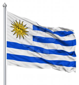 Royalty Free Clipart Image of the Flag of Uruguay