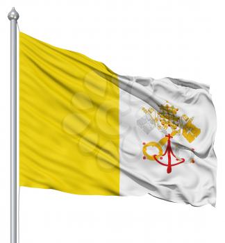 Royalty Free Clipart Image of the Vatican City Flag