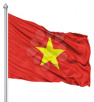 Royalty Free Clipart Image of the Flag of Vietnam