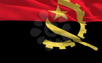 Royalty Free Clipart Image of the Flag of Angola