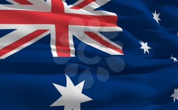Royalty Free Clipart Image of the Flag of Australia