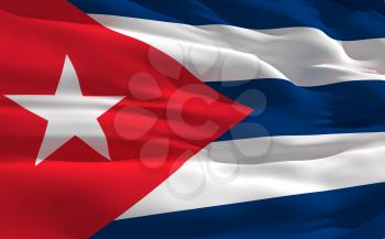 Royalty Free Clipart Image of the Flag of Cuba