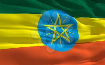 Royalty Free Clipart Image of the Flag of Ethiopia
