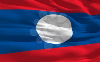 Royalty Free Clipart Image of the Flag of Laos
